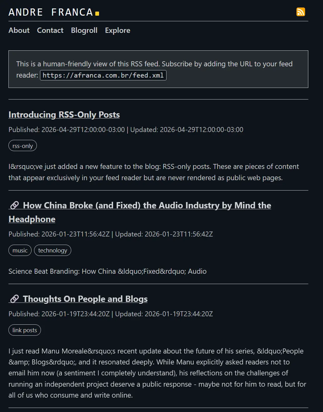 feed.xml screenshot